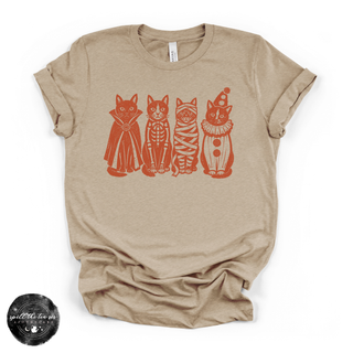 Costume Cats Tee | Cute Halloween Cat Graphic T-Shirt