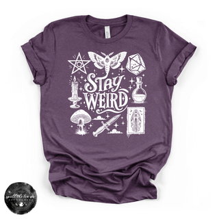 Stay Weird Tee | Alternative Graphic T-Shirt {WHITE DESIGN]