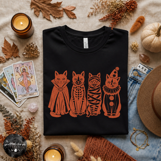 Costume Cats Tee | Cute Halloween Cat Graphic T-Shirt