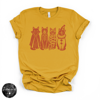 Costume Cats Tee | Cute Halloween Cat Graphic T-Shirt