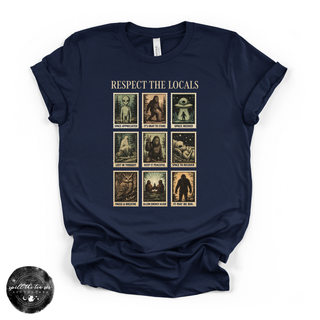 Respect the Locals Cryptid Tee | Funny Bigfoot Graphic T-Shirt