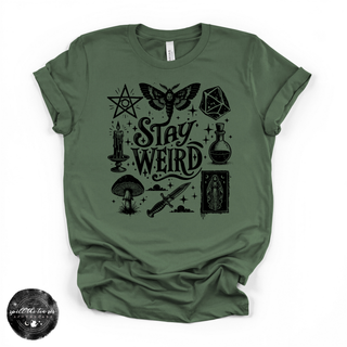 Stay Weird Tee | Alternative Graphic T-Shirt {BLACK DESIGN]