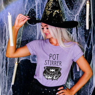 Pot Stirrer Tee (BLACK DESIGN) | Funny Witchy Graphic T-Shirt