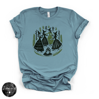 Four Dancing Witches Tee | Moonlit Coven Graphic T-Shirt