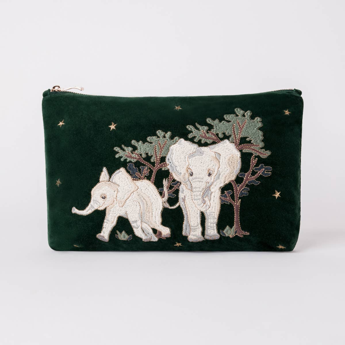 Orphaned Elephants Conservation Collection Everyday Pouch: Forest Green
