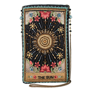 Sun Tarot Card Crossbody Beaded Bag