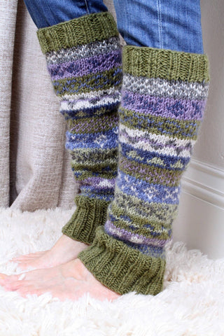 Classic Fairisle Legwarmer Olive: Olive