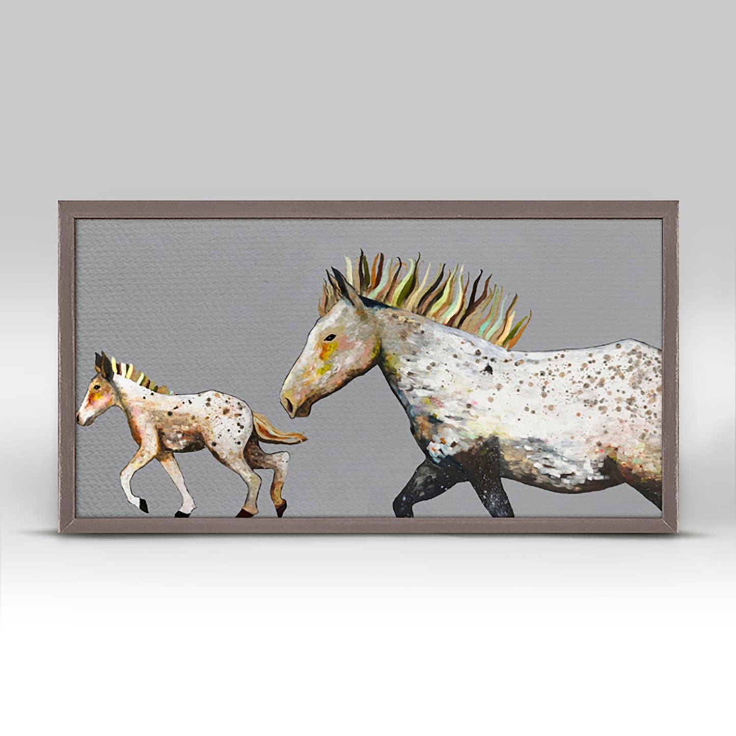 Speckled Pony Ride Mini Framed Canvas