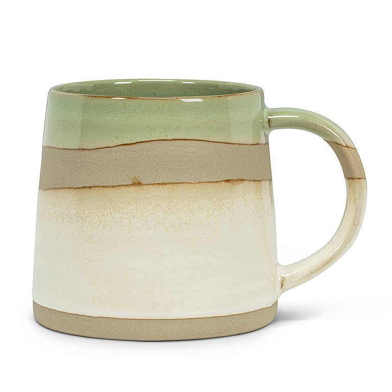 Green/White Rustic Style Mug