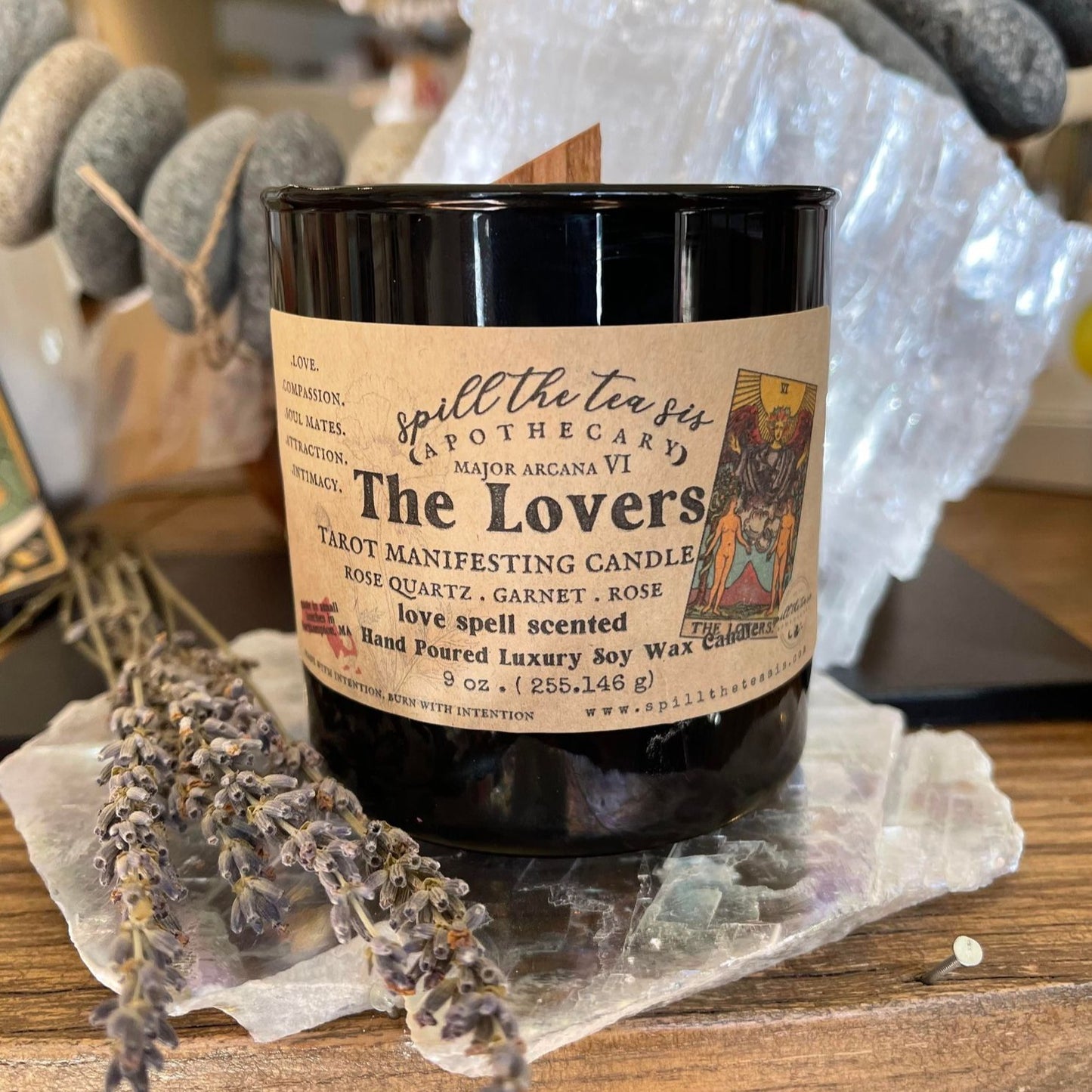 The Lovers Tarot Card Intention Soy Wax Candle - 9oz