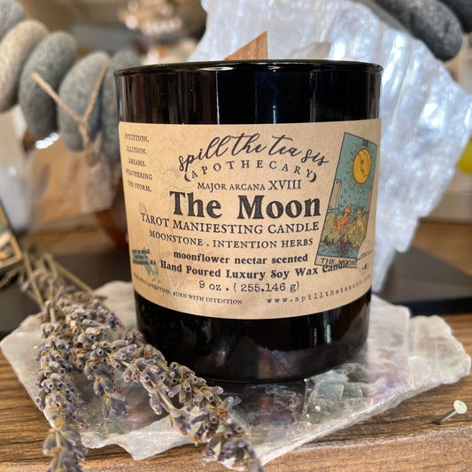 The Moon Tarot Card Intention Soy Wax Candle - 9oz