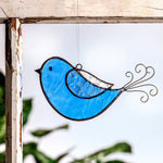 Bird Sun Catcher Ornament J Devlin Glass Art Orn 310-2: Blue