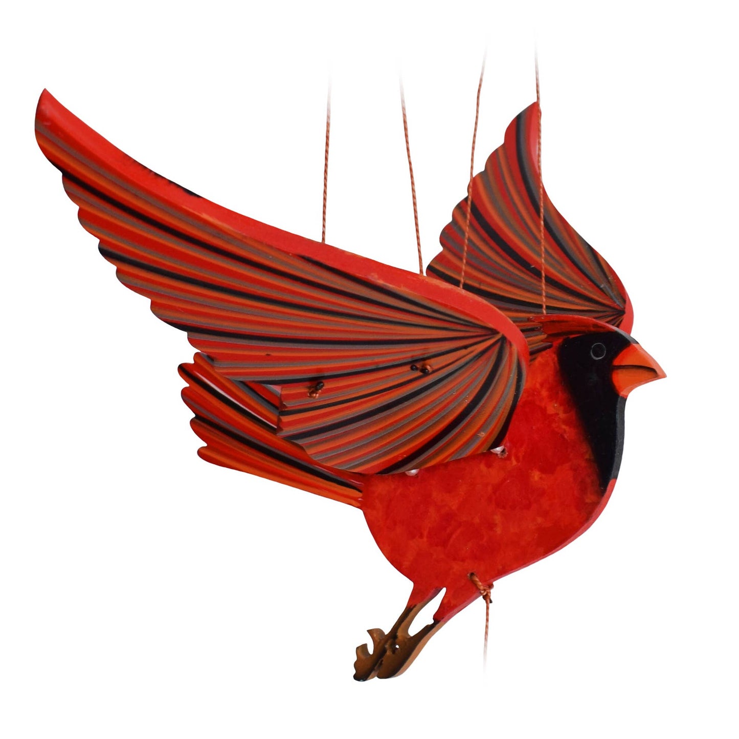 Cardinal Bird Flying Mobile