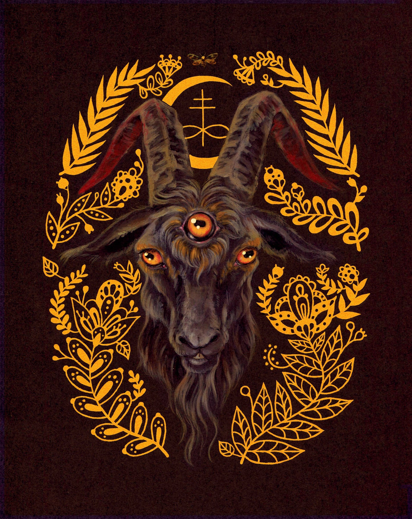 Black Goat of the Woods print