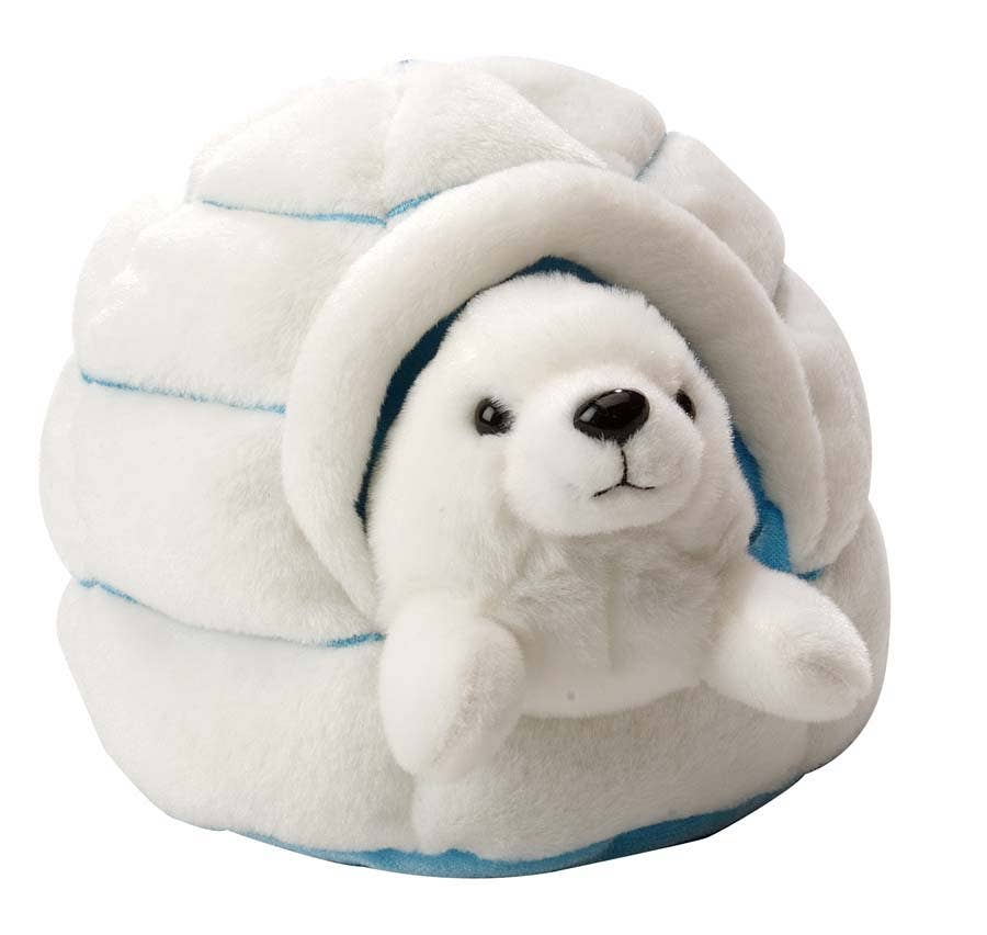 Plush Igloo Harp Seal Stuffed Animal 8"