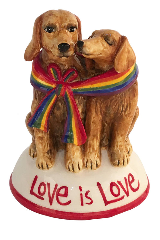 LOVE IS LOVE DOGS FIGURINE
