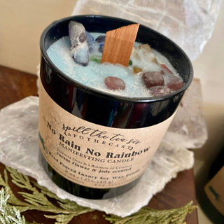 No Rain No Rainbow Grief Loss Healing Intention Soy Wax Candle - 9oz