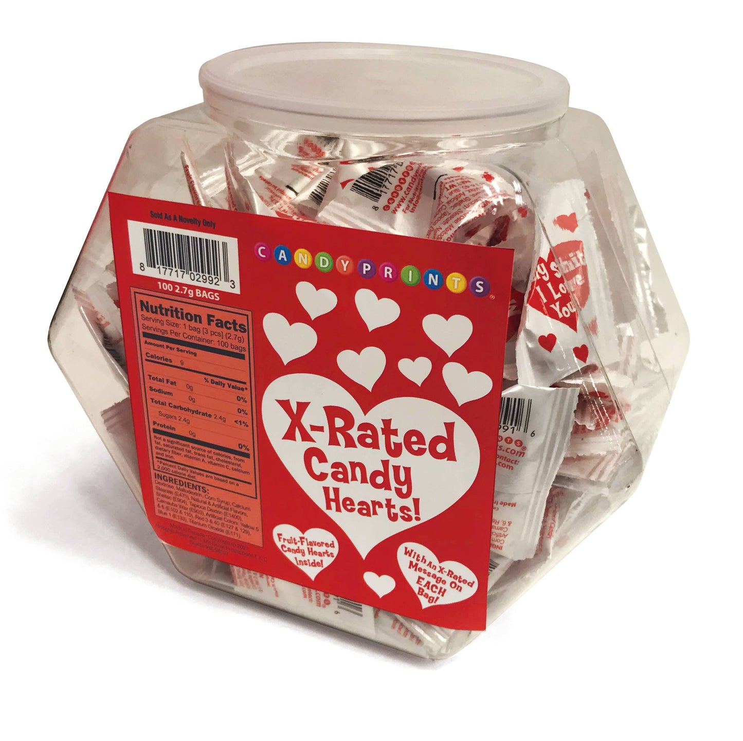 X- Rated Valentine's Candy Message - 100 Pack Display