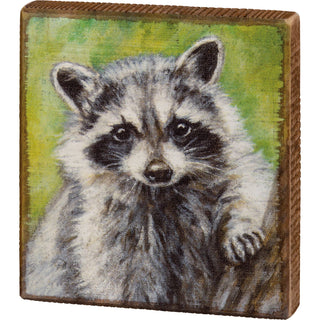 Raccoon Block Sign