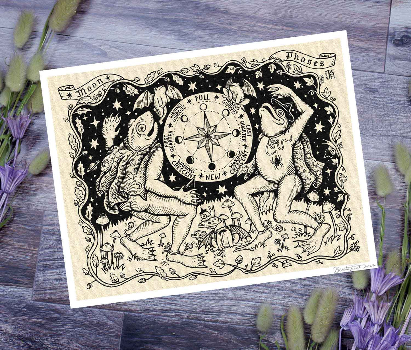 Frog Moon Dance - Fine Art Print
