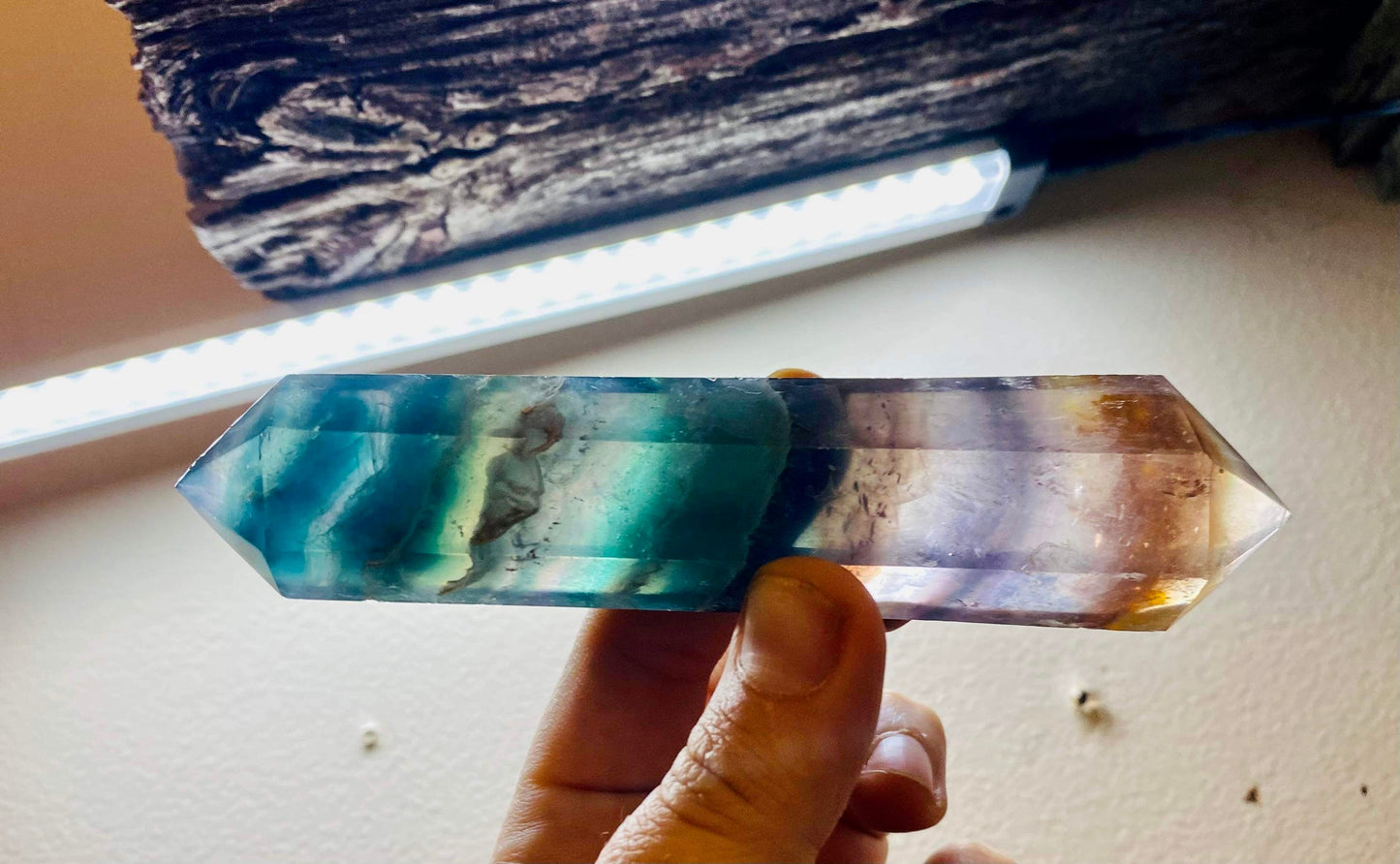 Rainbow Fluorite Double Terminated Wand